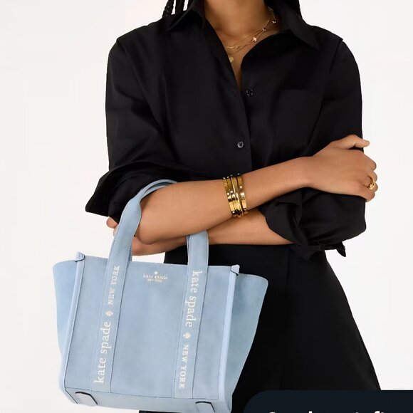 Kate Spade ♠️ New York - KIP Denim small Tote Crossbody - NWT - Picture 1 of 14